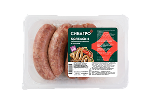 КОЛБАСКИ РУБЛЕНЫЕ ИЗ СВИНИНЫ И ГОВЯДИНЫ, 400г